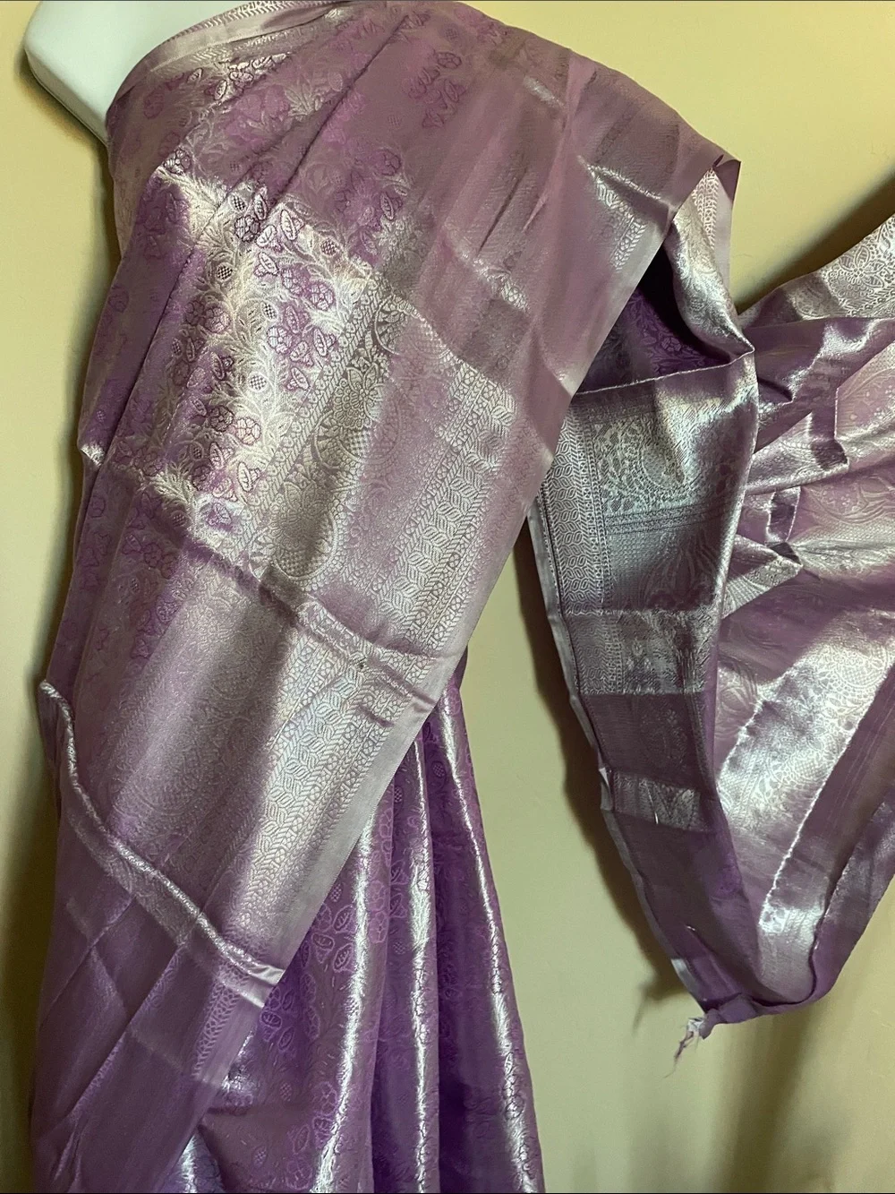 Shimmery Lavender saree